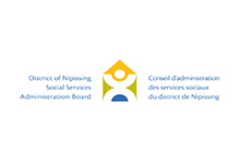 District of Nipissing Social Services Board logo – supporting housing, child care, employment, and social assistance services across the Nipissing District