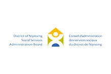 District of Nipissing Social Services Board logo – supporting housing, child care, employment, and social assistance services across the Nipissing District