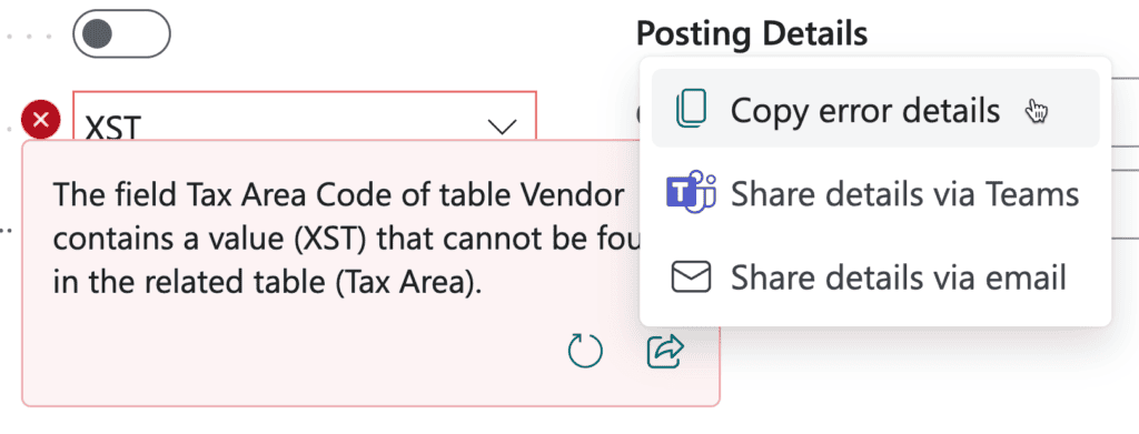 A photo of an Actionable Platform Error within Sparkrock 365.