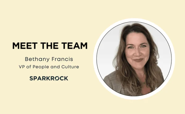 Headshot of Bethany Francis, VP of People and Culture at Sparkrock, featured in the Employee Spotlight series highlighting leadership and company culture.