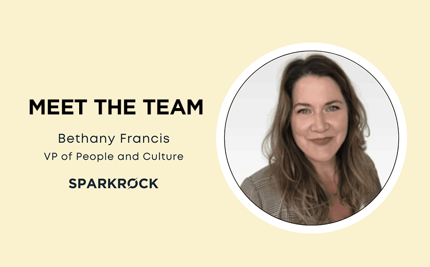 Headshot of Bethany Francis, VP of People and Culture at Sparkrock, featured in the Employee Spotlight series highlighting leadership and company culture.
